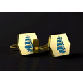 Brass Cufflinks - Custom Hexagon